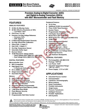 MSC1211Y5PAGTG4 datasheet  